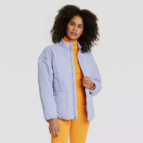 Women's Quilted Puffer Jacket - All In Motion Purple XS - Picture 1 of 5